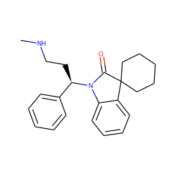 CNCC[C@H](c1ccccc1)N1C(=O)C2(CCCCC2)c2ccccc21 ZINC000034875800