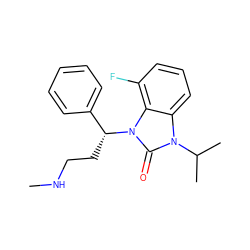 CNCC[C@H](c1ccccc1)n1c(=O)n(C(C)C)c2cccc(F)c21 ZINC000034986560