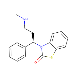 CNCC[C@H](c1ccccc1)n1c(=O)sc2ccccc21 ZINC000034986466