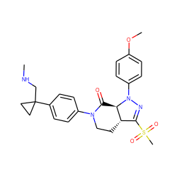 CNCC1(c2ccc(N3CC[C@H]4C(S(C)(=O)=O)=NN(c5ccc(OC)cc5)[C@@H]4C3=O)cc2)CC1 ZINC000040895581