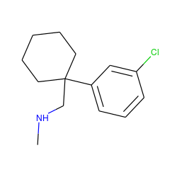 CNCC1(c2cccc(Cl)c2)CCCCC1 ZINC000053738098