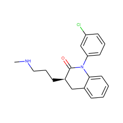 CNCCC[C@@H]1Cc2ccccc2N(c2cccc(Cl)c2)C1=O ZINC000006716520