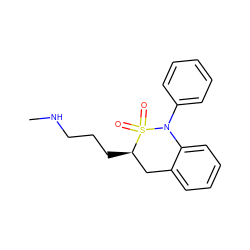 CNCCC[C@@H]1Cc2ccccc2N(c2ccccc2)S1(=O)=O ZINC000049052361