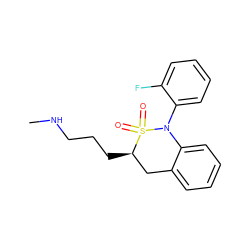 CNCCC[C@@H]1Cc2ccccc2N(c2ccccc2F)S1(=O)=O ZINC000049113081