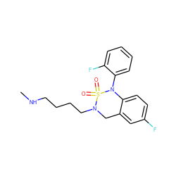 CNCCCCN1Cc2cc(F)ccc2N(c2ccccc2F)S1(=O)=O ZINC000049047276