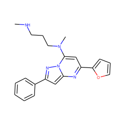 CNCCCN(C)c1cc(-c2ccco2)nc2cc(-c3ccccc3)nn12 ZINC000095569235