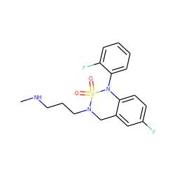 CNCCCN1Cc2cc(F)ccc2N(c2ccccc2F)S1(=O)=O ZINC000049047271