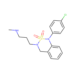 CNCCCN1Cc2ccccc2N(c2ccc(Cl)cc2)S1(=O)=O ZINC000049525754