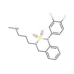 CNCCCN1Cc2ccccc2N(c2ccc(F)c(F)c2)S1(=O)=O ZINC000049049102