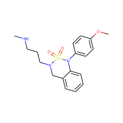 CNCCCN1Cc2ccccc2N(c2ccc(OC)cc2)S1(=O)=O ZINC000049053907