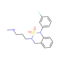 CNCCCN1Cc2ccccc2N(c2cccc(F)c2)S1(=O)=O ZINC000049109342