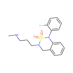 CNCCCN1Cc2ccccc2N(c2ccccc2F)S1(=O)=O ZINC000049049567