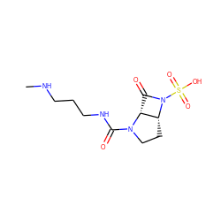 CNCCCNC(=O)N1CC[C@@H]2[C@H]1C(=O)N2S(=O)(=O)O ZINC000072108828