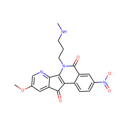 CNCCCn1c2c(c3ccc([N+](=O)[O-])cc3c1=O)C(=O)c1cc(OC)cnc1-2 ZINC001772601667