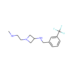 CNCCN1CC(NCc2cccc(C(F)(F)F)c2)C1 ZINC001772622376