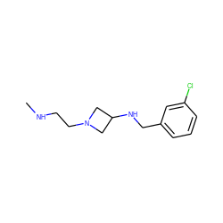 CNCCN1CC(NCc2cccc(Cl)c2)C1 ZINC001772623901