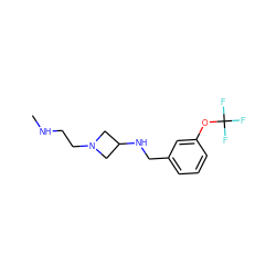 CNCCN1CC(NCc2cccc(OC(F)(F)F)c2)C1 ZINC001772652316