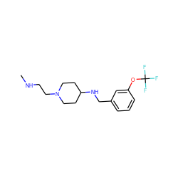 CNCCN1CCC(NCc2cccc(OC(F)(F)F)c2)CC1 ZINC001772584647