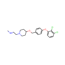 CNCCN1CCC(OCc2ccc(Oc3cccc(Cl)c3Cl)cc2)CC1 ZINC001772614757