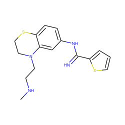 CNCCN1CCSc2ccc(NC(=N)c3cccs3)cc21 ZINC000113971789