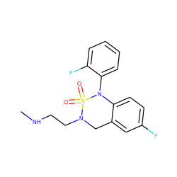 CNCCN1Cc2cc(F)ccc2N(c2ccccc2F)S1(=O)=O ZINC000049035647