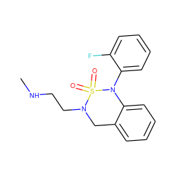 CNCCN1Cc2ccccc2N(c2ccccc2F)S1(=O)=O ZINC000049049563