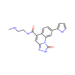 CNCCNC(=O)c1cc2n[nH]c(=O)n2c2cc(-c3ccc[nH]3)ccc12 ZINC000084632760