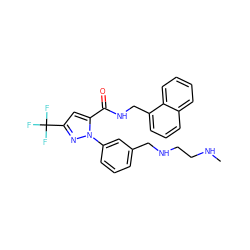 CNCCNCc1cccc(-n2nc(C(F)(F)F)cc2C(=O)NCc2cccc3ccccc23)c1 ZINC000049033971