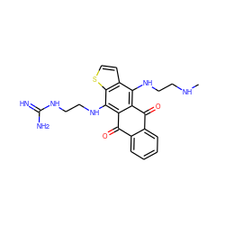 CNCCNc1c2c(c(NCCNC(=N)N)c3sccc13)C(=O)c1ccccc1C2=O ZINC000299824741