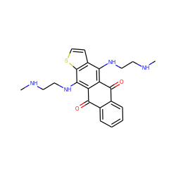 CNCCNc1c2c(c(NCCNC)c3sccc13)C(=O)c1ccccc1C2=O ZINC000040892485