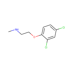 CNCCOc1ccc(Cl)cc1Cl ZINC000019776817