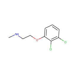 CNCCOc1cccc(Cl)c1Cl ZINC000019776818