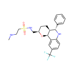 CNCCS(=O)(=O)NC[C@H]1CC[C@@H]2[C@H](O1)c1cc(C(F)(F)F)ccc1N[C@H]2c1ccccc1 ZINC000049111616