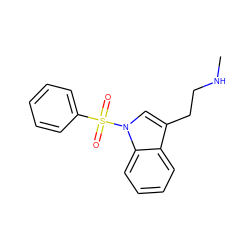 CNCCc1cn(S(=O)(=O)c2ccccc2)c2ccccc12 ZINC000028395642