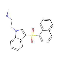 CNCCn1cc(S(=O)(=O)c2cccc3ccccc23)c2ccccc21 ZINC000028378165