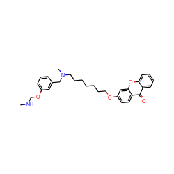 CNCOc1cccc(CN(C)CCCCCCCOc2ccc3c(=O)c4ccccc4oc3c2)c1 ZINC000103170050