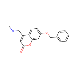 CNCc1cc(=O)oc2cc(OCc3ccccc3)ccc12 ZINC000045286355