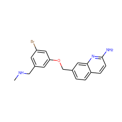 CNCc1cc(Br)cc(OCc2ccc3ccc(N)nc3c2)c1 ZINC001772641022