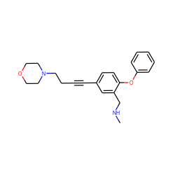 CNCc1cc(C#CCCN2CCOCC2)ccc1Oc1ccccc1 ZINC000028825127