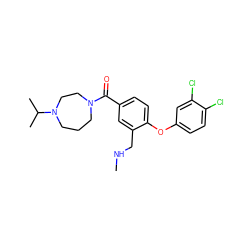 CNCc1cc(C(=O)N2CCCN(C(C)C)CC2)ccc1Oc1ccc(Cl)c(Cl)c1 ZINC000029130214