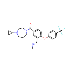 CNCc1cc(C(=O)N2CCCN(C3CC3)CC2)ccc1Oc1ccc(C(F)(F)F)cc1 ZINC000029129938