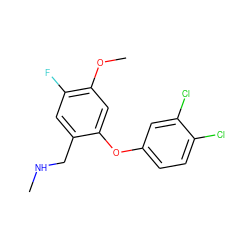 CNCc1cc(F)c(OC)cc1Oc1ccc(Cl)c(Cl)c1 ZINC000034279959