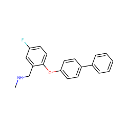 CNCc1cc(F)ccc1Oc1ccc(-c2ccccc2)cc1 ZINC000040847458