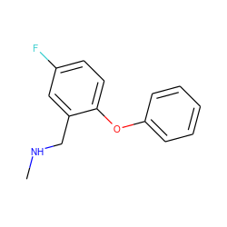 CNCc1cc(F)ccc1Oc1ccccc1 ZINC000012359682