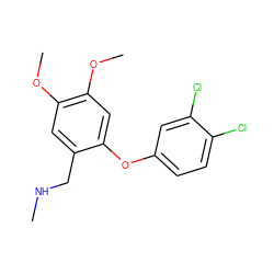 CNCc1cc(OC)c(OC)cc1Oc1ccc(Cl)c(Cl)c1 ZINC000034280662