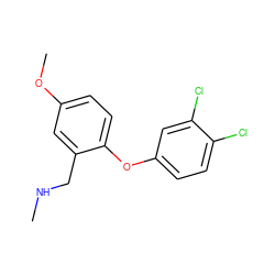 CNCc1cc(OC)ccc1Oc1ccc(Cl)c(Cl)c1 ZINC000033977883