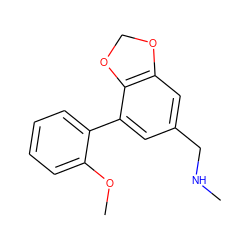 CNCc1cc2c(c(-c3ccccc3OC)c1)OCO2 ZINC001772574757