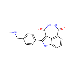 CNCc1ccc(-c2[nH]c3cccc4c(=O)[nH][nH]c(=O)c2c34)cc1 ZINC000473081704