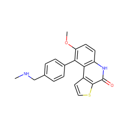 CNCc1ccc(-c2c(OC)ccc3[nH]c(=O)c4sccc4c23)cc1 ZINC000149821756