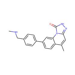 CNCc1ccc(-c2ccc3c(C)cc4n[nH]c(=O)n4c3c2)cc1 ZINC000058583848